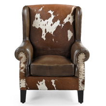 Yelle Buffalo Leather & Cowhide Armchair